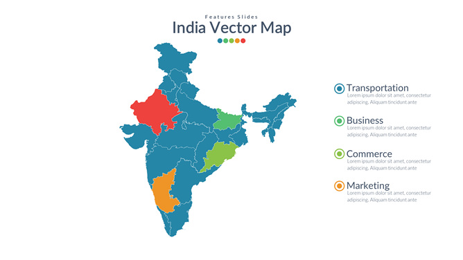 印度地图PPT素材
