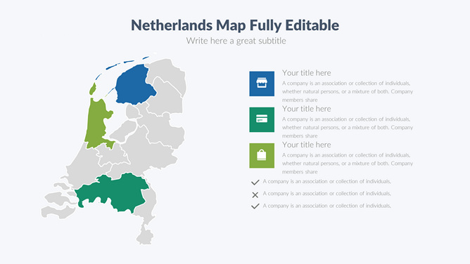 荷兰地图PPT素材
