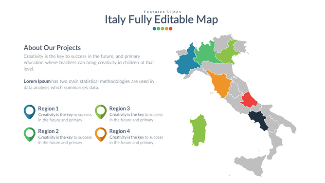 意大利地图PPT素材