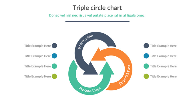 三项旋转箭头聚合PPT素材