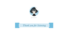 女生卡通头像PPT结束页