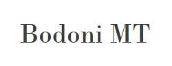 Bodoni MT字体