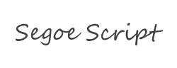 Segoe Script字体