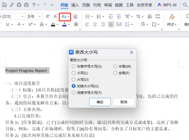 Word文本编辑快捷操作分享:快速更换大小写,添加带圈字符、字符边框