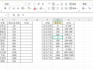 Excel如何按分类划定区间?辅助表+匹配法轻松解决