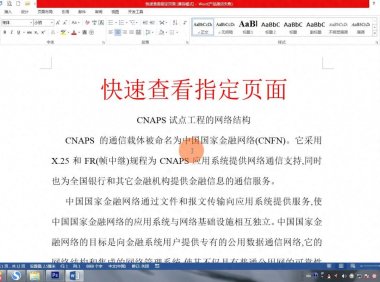 Word高效秘籍:快速查看指定页面技巧